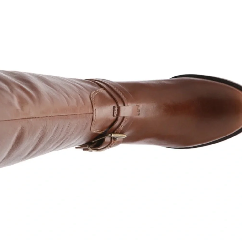 Matisse Flashback Leather Tall Riding Boots SIZE 7 block heel biker winter boots
